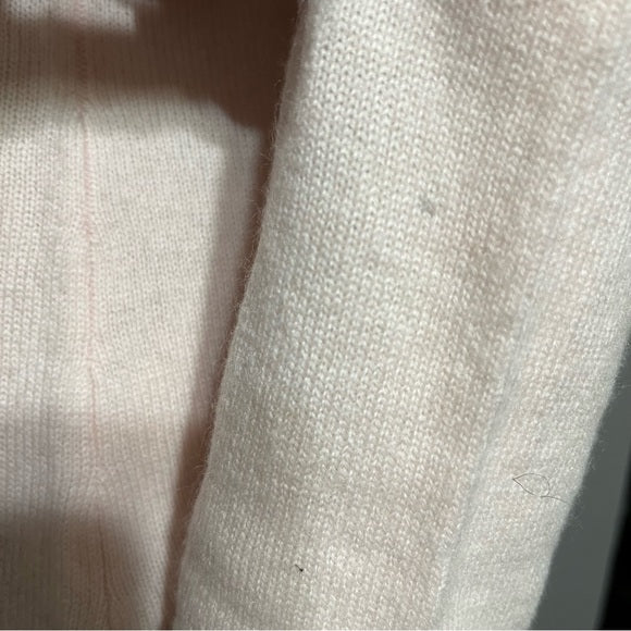 Croft & Barrow Light Pink 100% Cashmere V-Neck Sweater