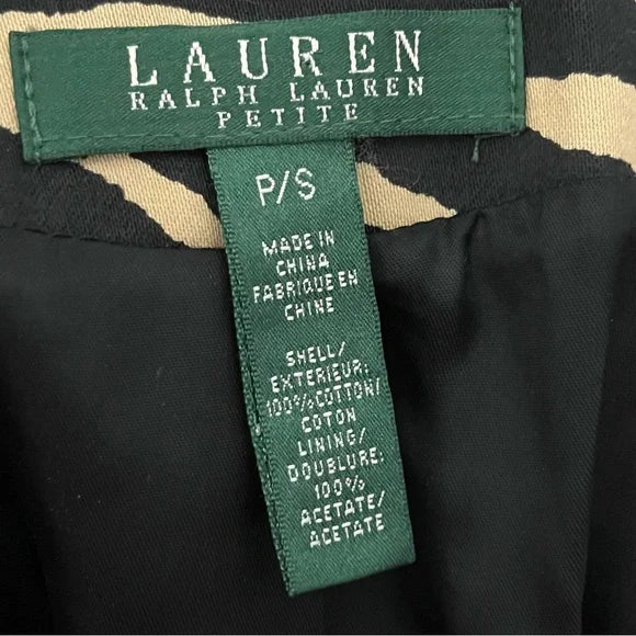 Lauren Ralph Lauren Zebra Print Trench Jacket Sz-Small Petite