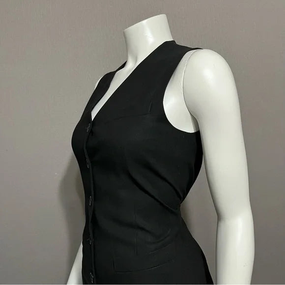 DKNY Wool Sleeveless Vest Dress Sz-2 Petite