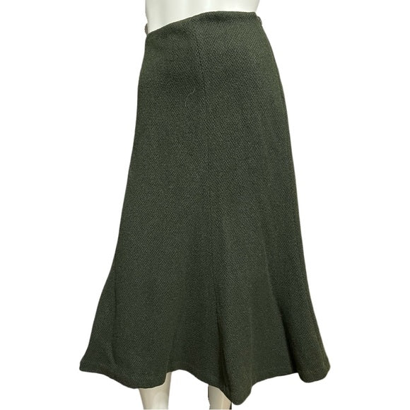 Lauren Ralph Lauren Olive Green Wool 2 pc Skirt Set Sz-14/16