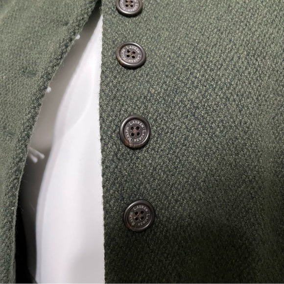Lauren Ralph Lauren Olive Green Wool 2 pc Skirt Set Sz-14/16