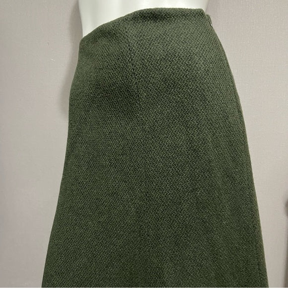 Lauren Ralph Lauren Olive Green Wool 2 pc Skirt Set Sz-14/16