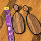 Wooden Brown and Black Drop Earrings
