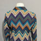 dressbarn Multicolor Chevron Button Down Shirt