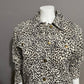 Coldwater Creek Cheetah Print Cotton Quilted Bomber Jacket Sz-Small (petite)