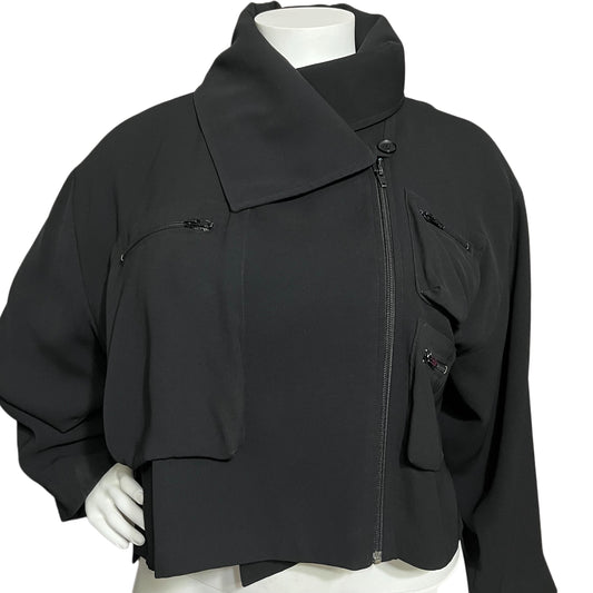 Ivan Grundahl Black Zipper Jacket Sz-1X/2X