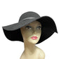 Black 100% Wool Floppy Hat