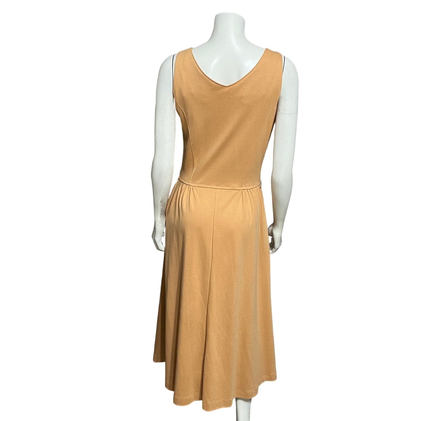 Neiman Marcus Ponte Knit Sleeveless Flare Casual Midi Dress Sz-Small