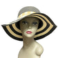 Nicole Marciano Striped 100% Straw Floppy Hat One Size