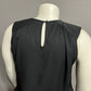 Black Sleeveless 100% Silk Career Shell Blouse Sz-2X