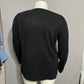 Carol Rose Elegant Black V Neck Acrylic Sweater Sz-2X