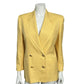 Talbots Banana Yellow Double Breasted Blazer Sz-4P