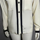 Vintage Evan Picone Cream With Black Trim Career Secretary Women’s Blouse Sz-10