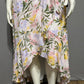 Lulus Floral Ruffle High Low V-Neck Flowy Wrap Dress Sz-Medium