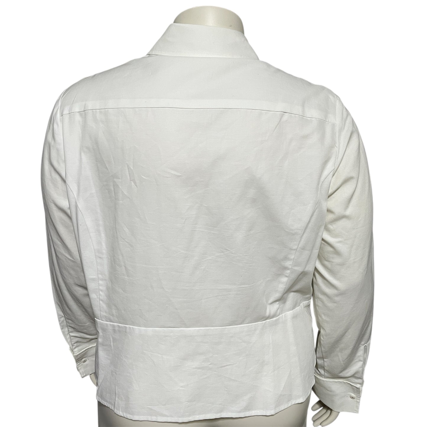 Jones New York Pintucked Peplum 100% Cotton Shirt Sz-2X