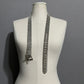 Neiman Marcus Silver Rhinestone Sparkle  Belt Sz-Med/Lg