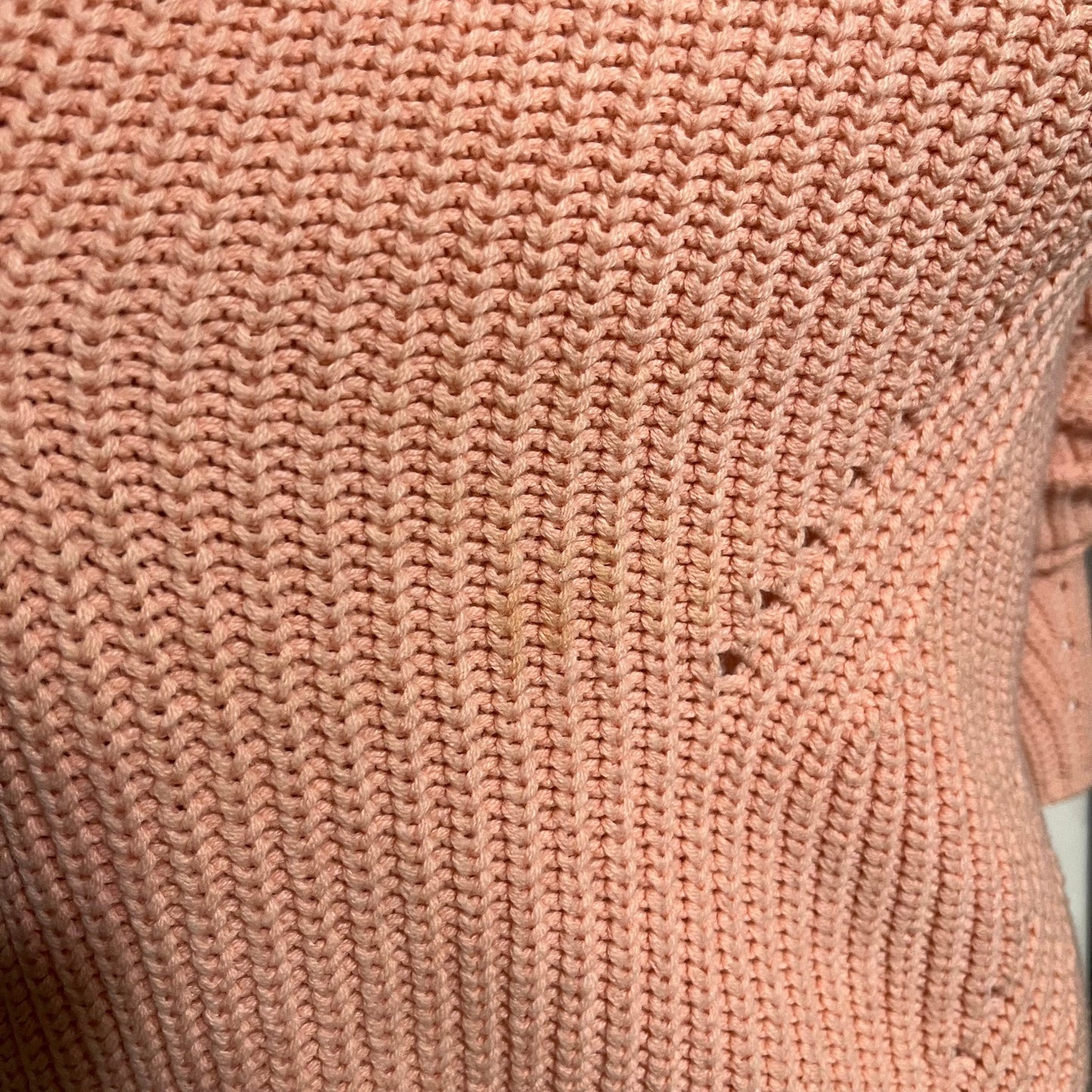 Workshop Light Peach/Pink Long Sleeve Crewneck Sweater Sz-Small