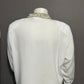 Yves St. Clair White With Gold Decorative Jeweled Collar Artsy Blouse Sz-24W