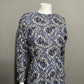 Vintage Michelle Stuart Dark Floral Romantic Long Sleeve Dress Sz-XS Petite