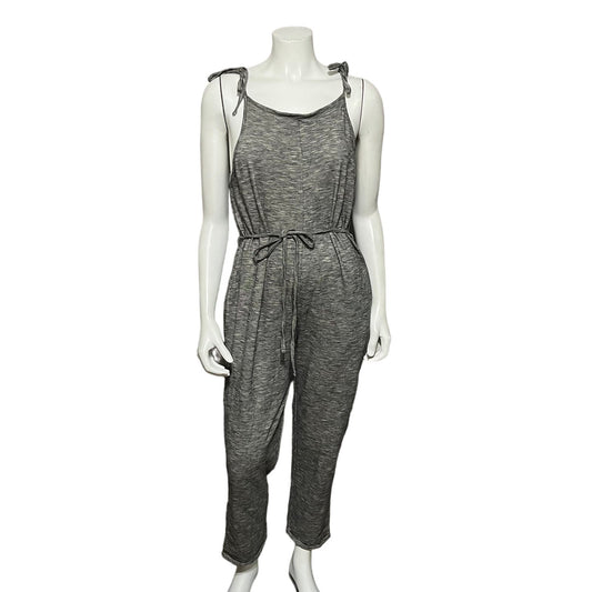 Natural Striped Knit 100% Organic Cotton Jumpsuit Sz-Small