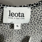 Leota Black Dot Casual Crossover Knit Tie Midi Dress Sz-1L/Xtra Large