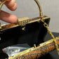 Mini Shoulder Elegant Brown Crocodile Pattern Handbag