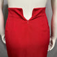 Dana Buchman Women’s Cherry Red 100% Silk Pencil Skirt Sz-10 High Waisted