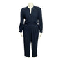 Liz Claiborne Vintage Navy Collard Long Sleeve Jumpsuit Sz-10