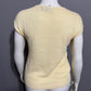 Career Connection Airy Yellow Pearl Beaded Cap Sleeve Pullover Sweater Sz-Large