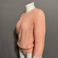 Vintage Light Peach Open Knit With Beads Sweater Sz-Medium