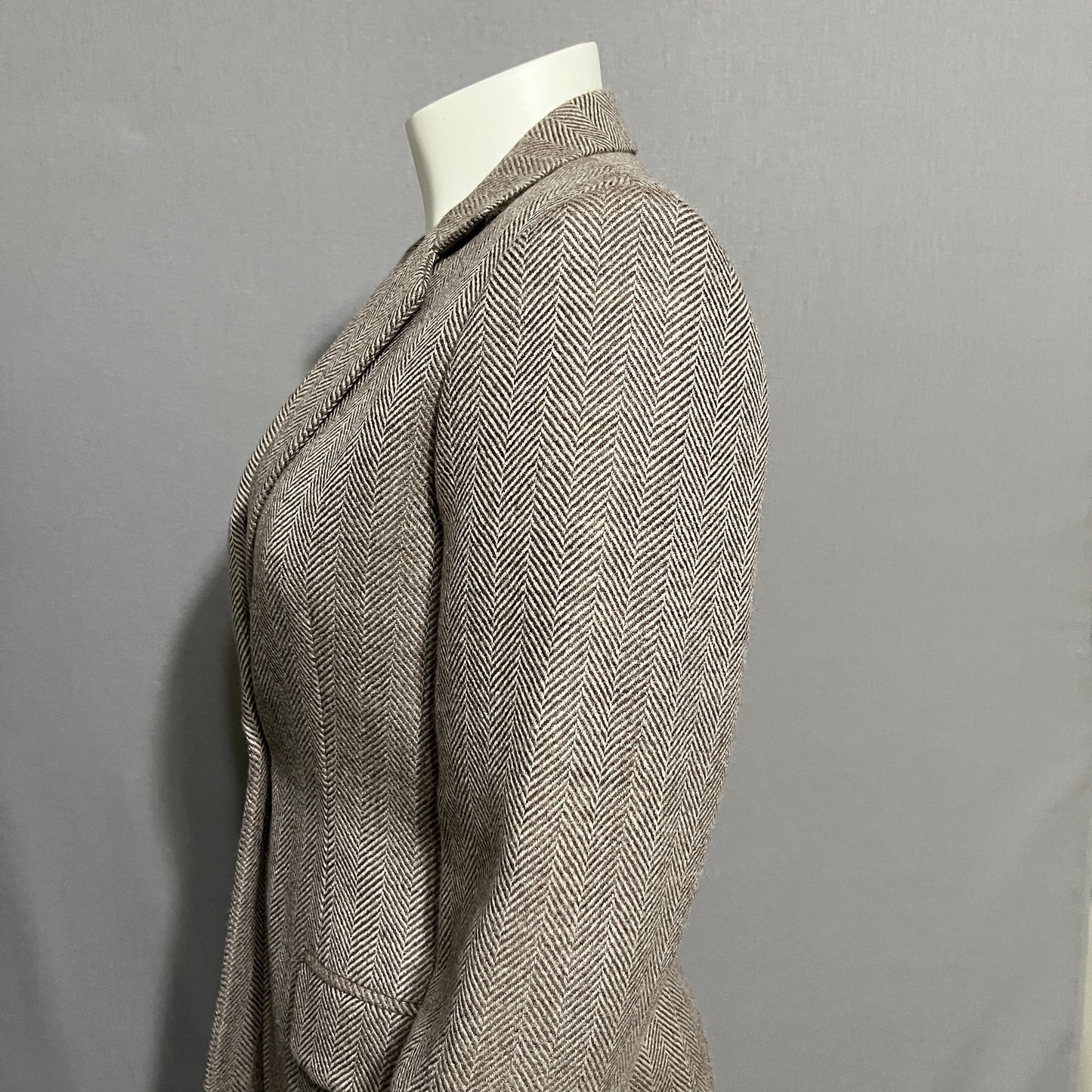 Jones New York Taupe Herringbone Blazer