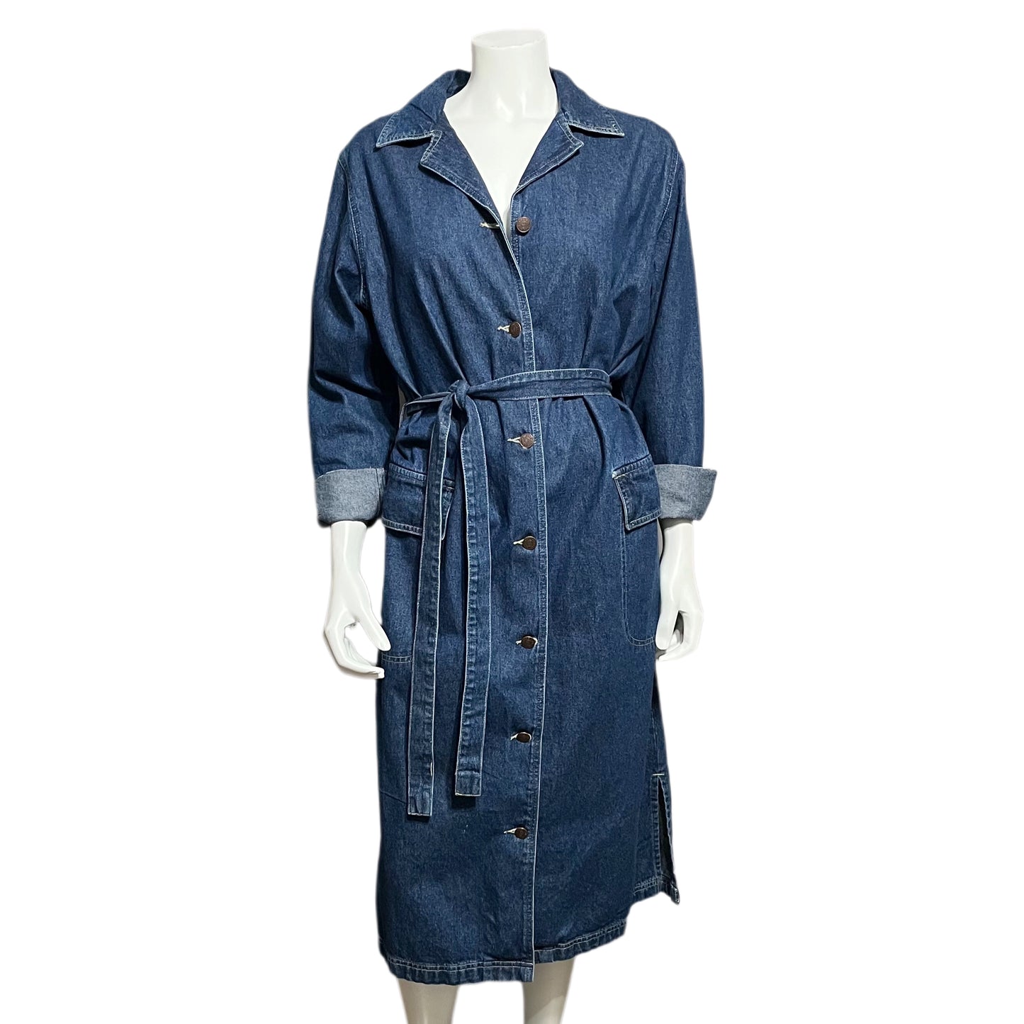 Vintage Bill Blass Denim Cotton Dress/Duster Sz-Medium