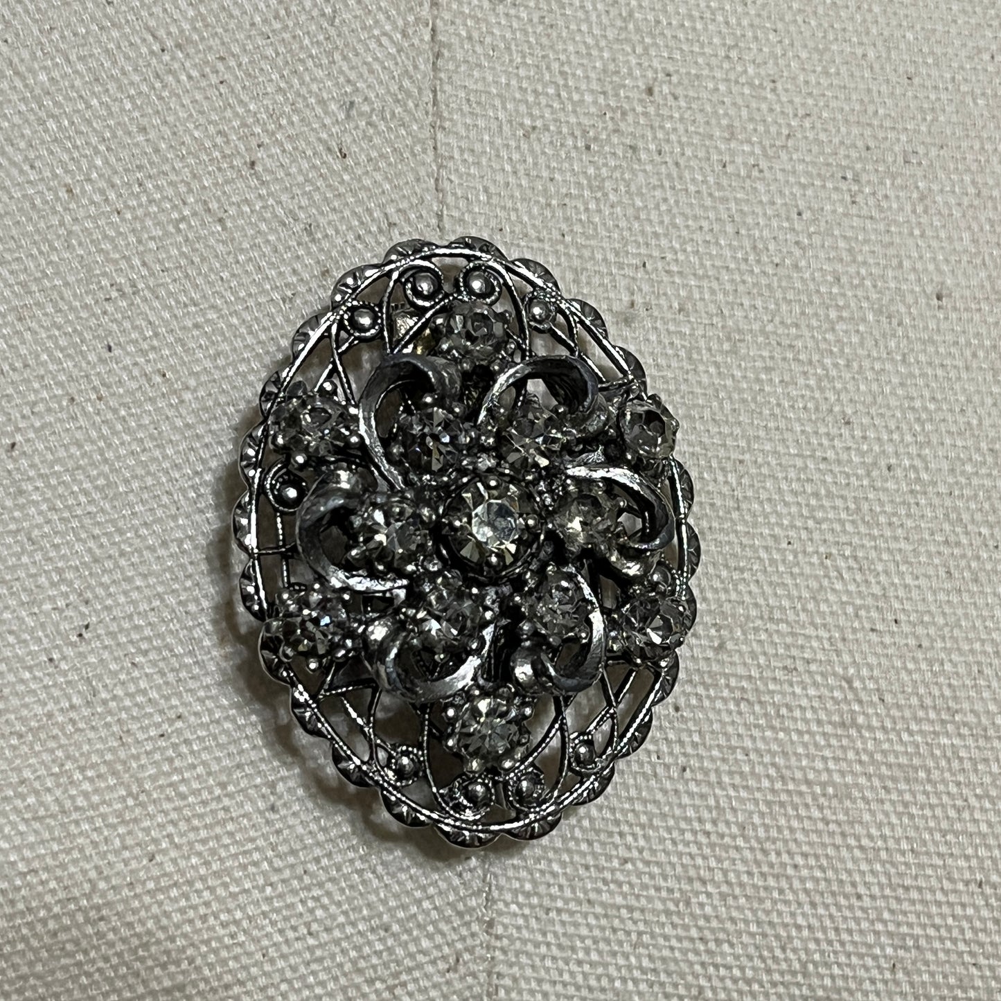 Vintage Silver Floral Brooch