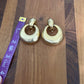 Vintage Gold Brass Hoop Earrings