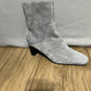 Aj Valenci Gray Suede Heeled Boots
