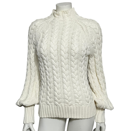 W by Worth Cotton Cream Balloon Sleeve Sweater Sz-Small
