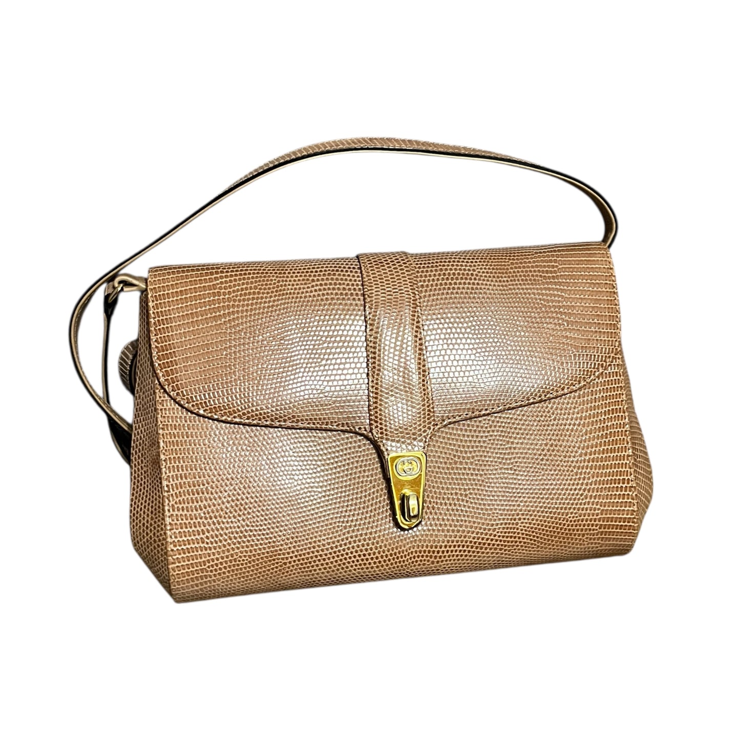 Vintage 70s Gucci Boutique Lizard Leather Handbag