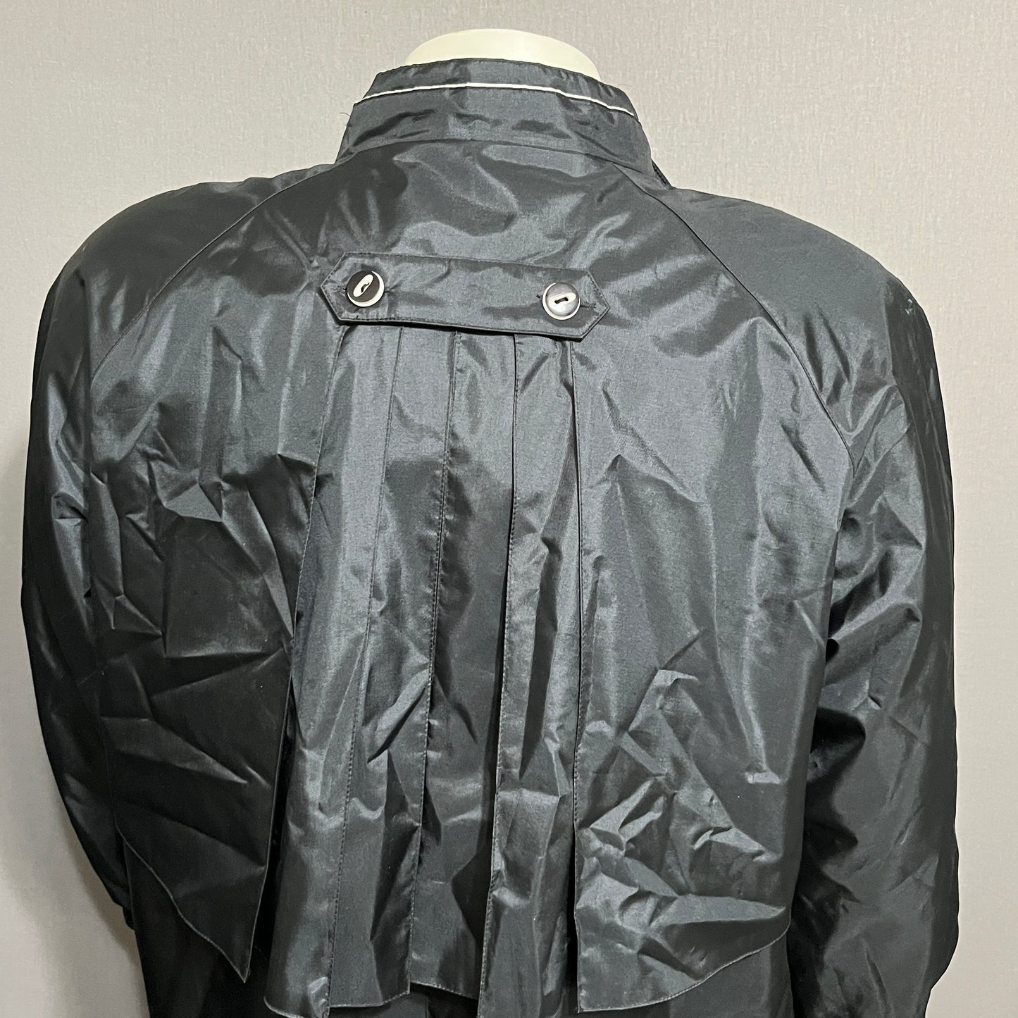 Worthington Black and White Polka Dot Rain Jacket Sz-18W