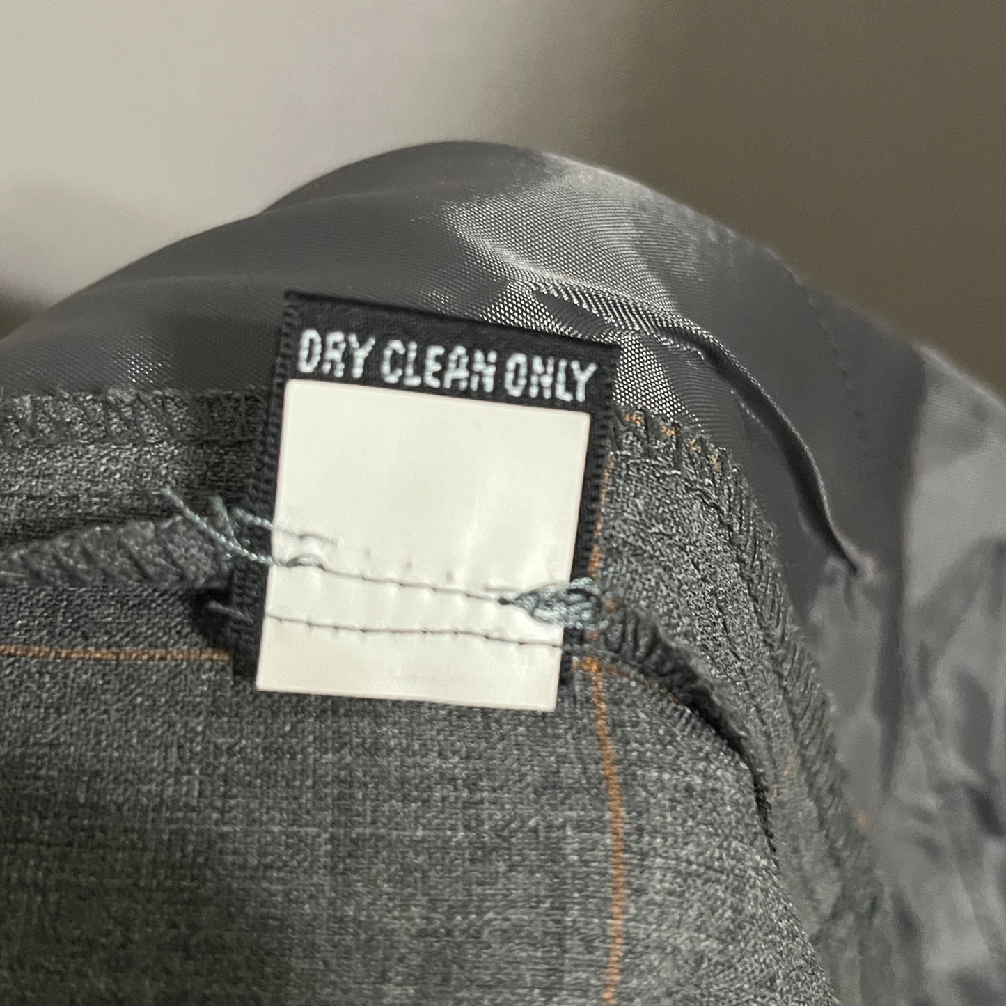 Linda Allard Ellen Tracy Gray Wool Orange Windowpane Print Pants Sz-14