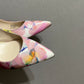 Alfani Pink Floral Sling Back Kitten Heels Sz-8M