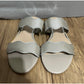 WHBM Brynn Cobblestone Scalloped Open Toe Sandals Sz-7M