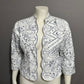 Chicos Women’s Cotton Jacket Embroidered Eyelet Scalloped Edge Sz-2 Medium