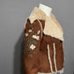 Candies Suede Embroidered Sleeve Faux Fur Cropped Jacket Sz-Lg/XL