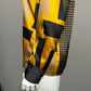 Calvin Klein Geometric Gold & Black Satin Blouse Sz-Small