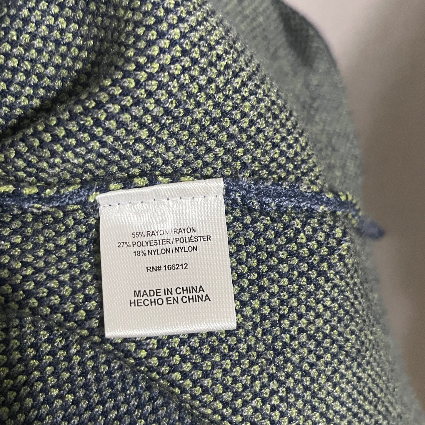 Ten-Oh-8 Blue Green Colorblock Dolman Sweater Sz-XL