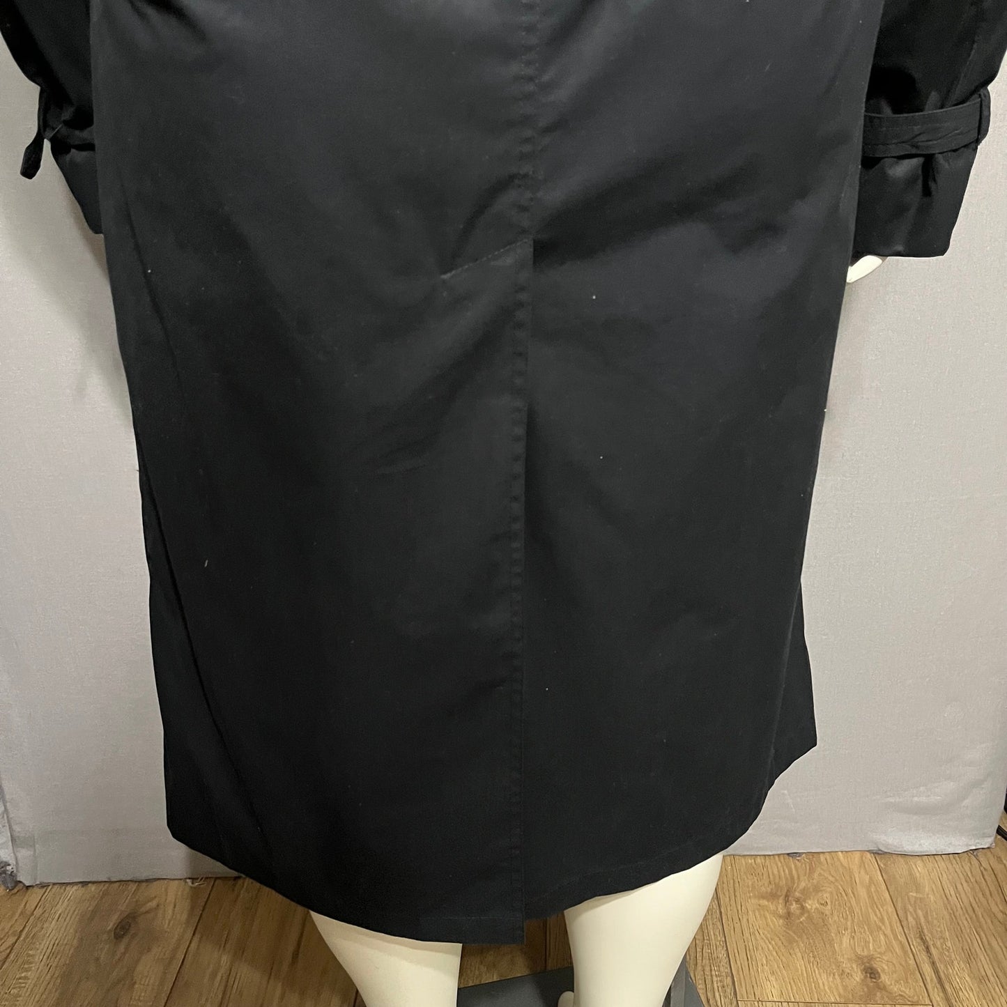 London Fog Dark Navy Double Breasted Unisex Trench Coat Sz-40 R Lg/XL