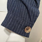 Lane Bryant Navy Linen / Cotton Striped Lightweight Jacket Sz-18