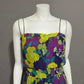 Ella Moss 100% Silk Floral Multicolored Chiffon Ruffle Hem Dress Sz-Small