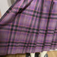 Vintage Women’s Plaid Purple Pleated Skirt Academia Sz-6/8