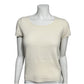Talbots Cream 100% Cashmere Short Sleeve Lightweight Sweater Sz-Small Petite